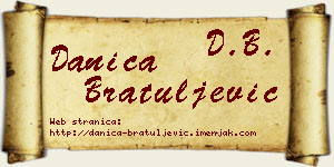 Danica Bratuljević vizit kartica